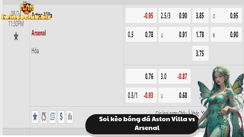 Soi kèo bóng đá Aston Villa vs Arsenal chuẩn xác nhất